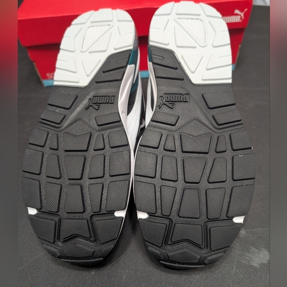 Puma Black White Cold Green Vis2K Lace Up Men's Sneakers Size 9 New - Picture 4 of 7